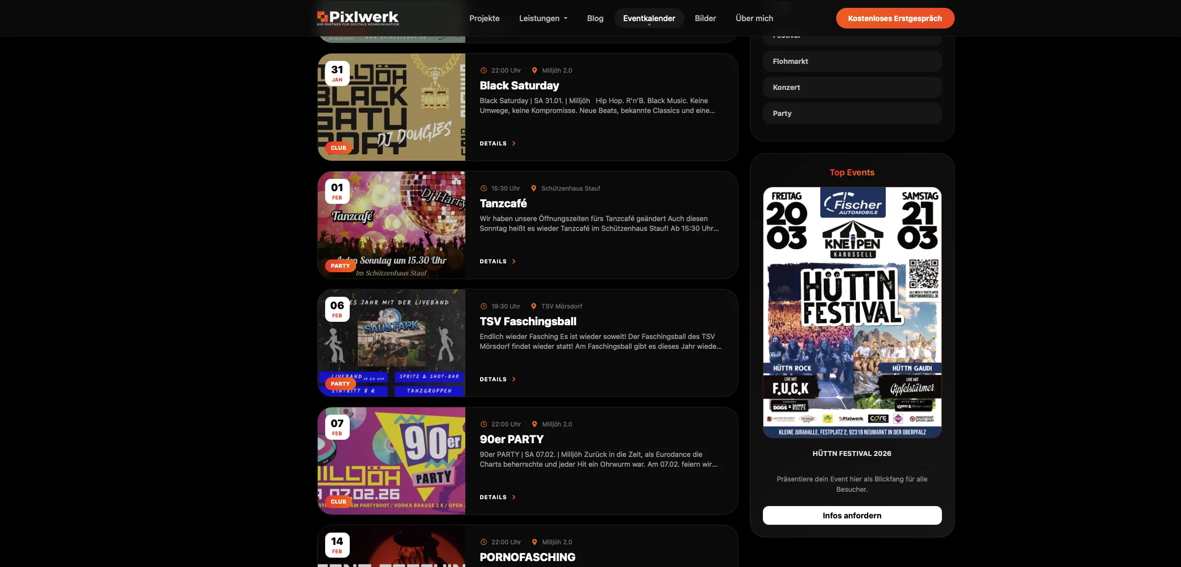 Was ist los in Neumarkt? Ich belebe den Eventkalender der Region wieder!